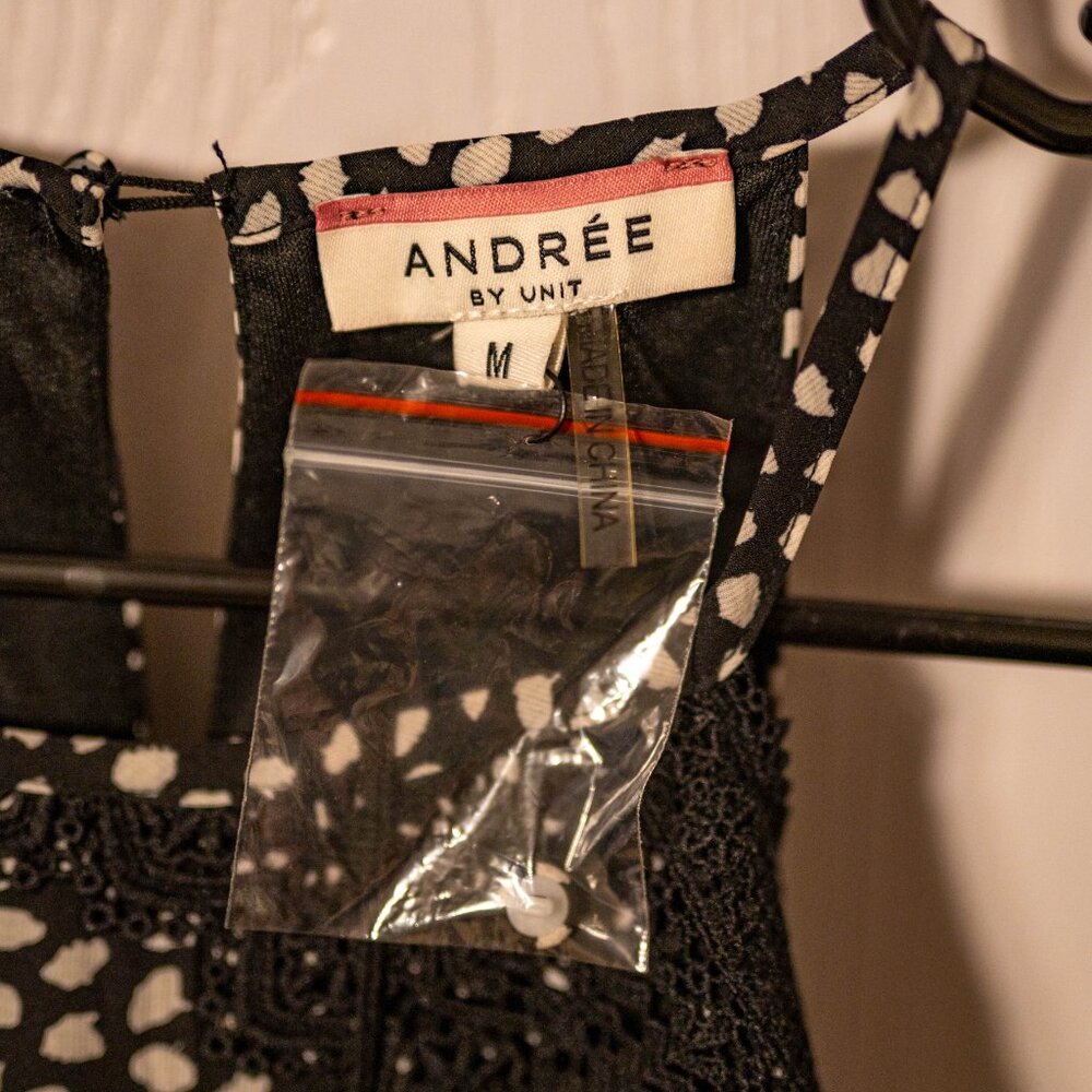 SALE Andrée by Unit Black & White Crochet Detail Dress – Size M – NWT - Picture 4 of 5